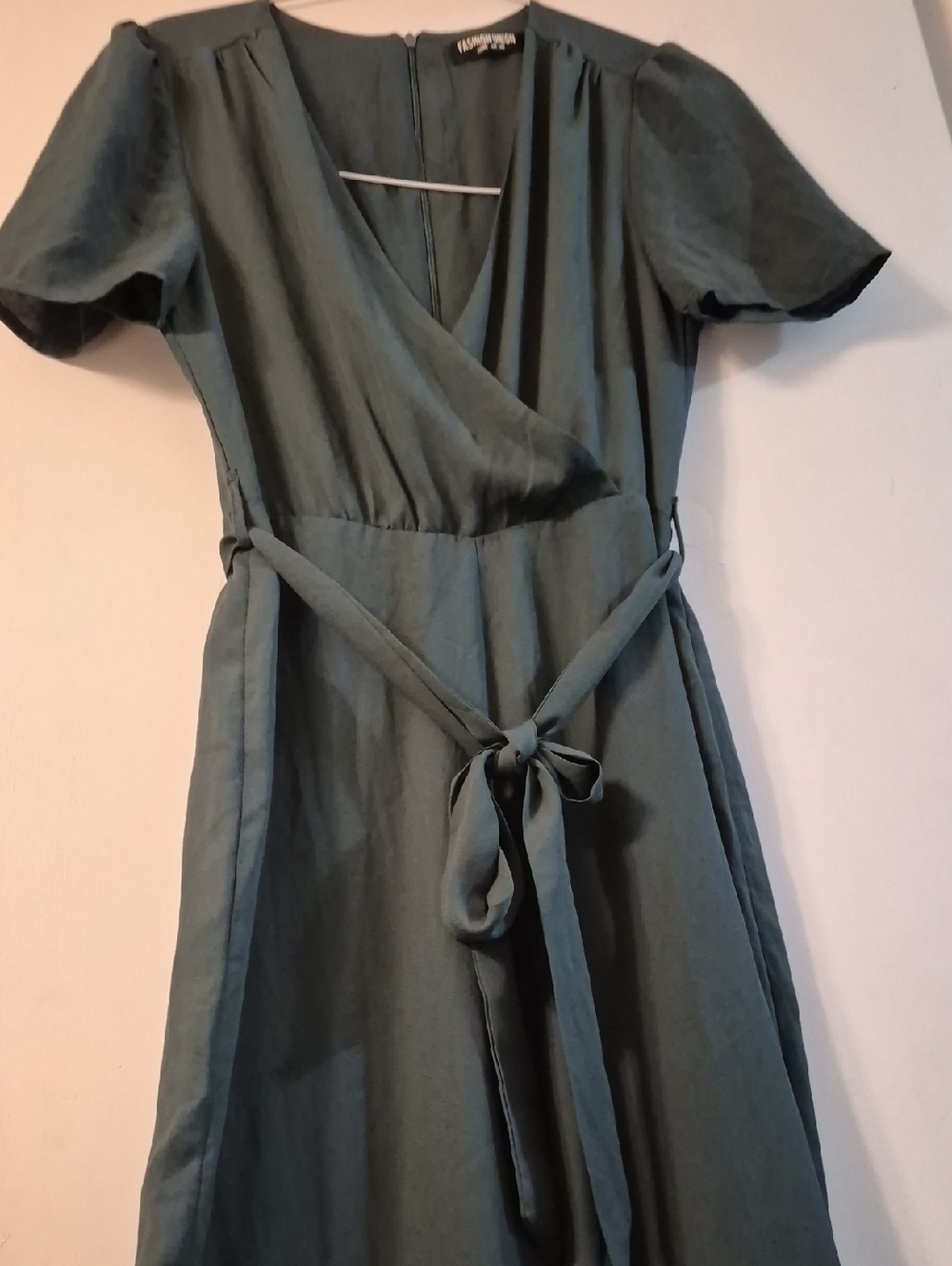 Forest Green Jumpsuit with Tie Waist